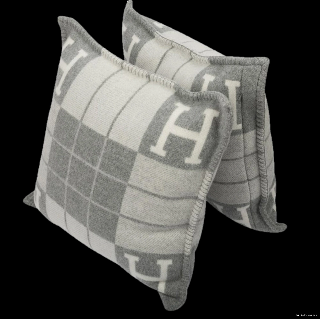 HERMES THROW PILLOW WOOL STRIPE 0802